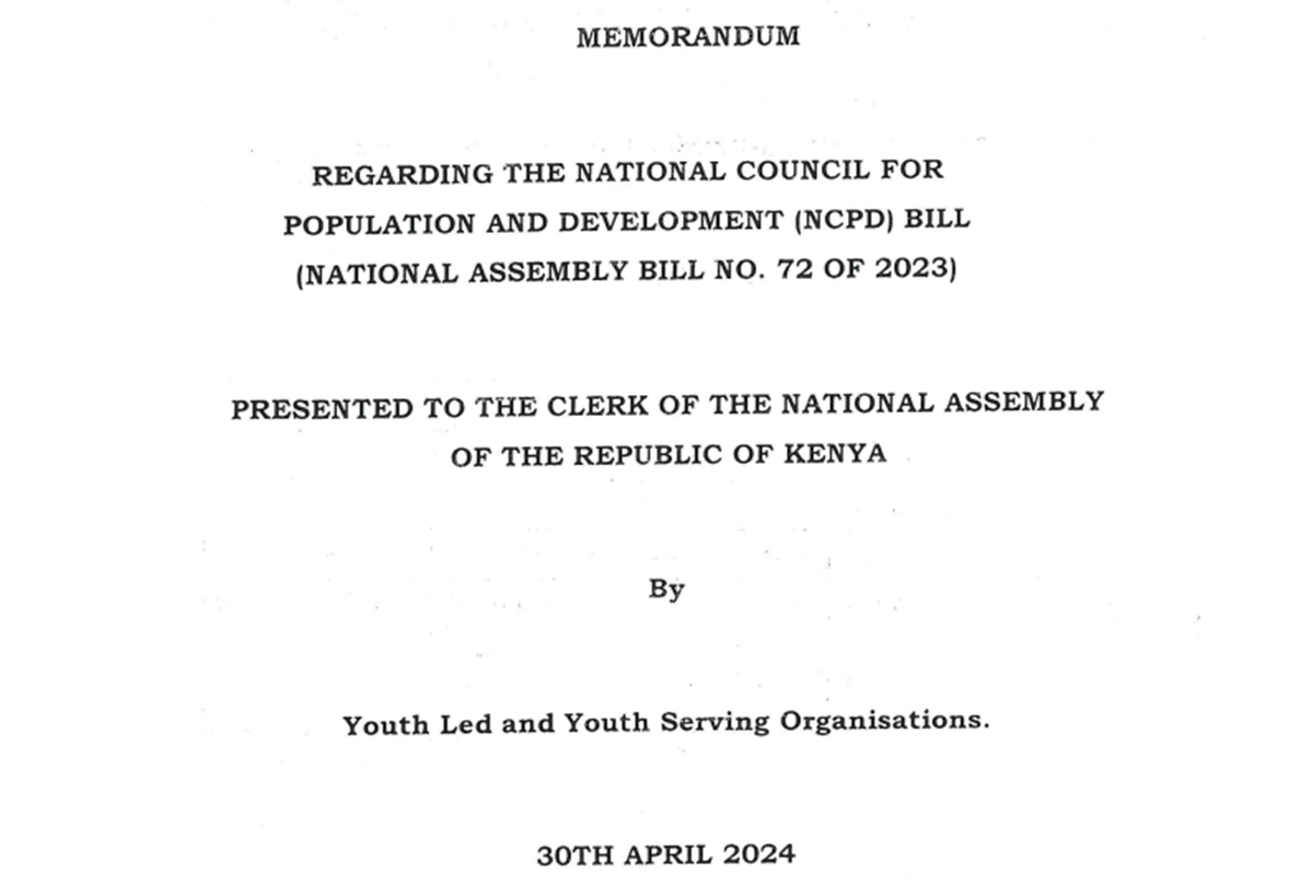 Memorandum on the National Council for Population and Development Bill